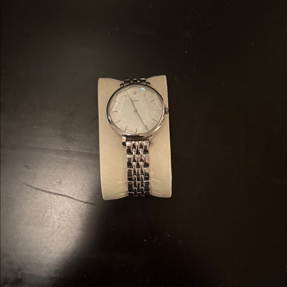 Fossil Silver Stainless Steel Bracelet Watch with Silver Dial